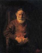 REMBRANDT Harmenszoon van Rijn Portrait of Old Man in Red oil painting picture wholesale